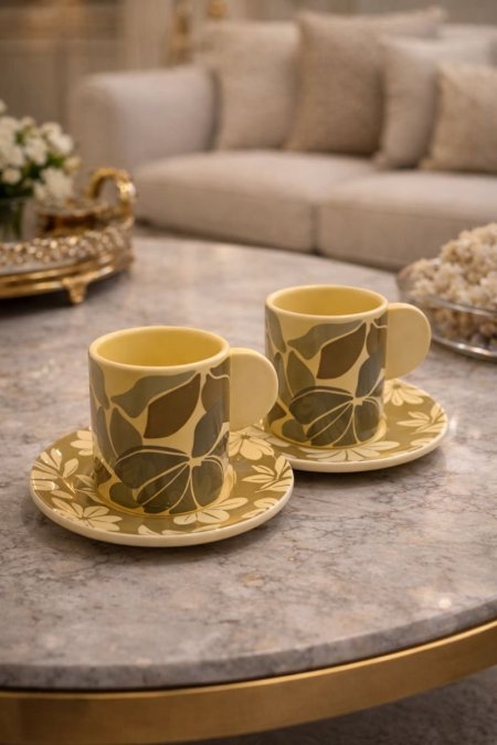 طقم 6 كاسات شاي / نسكافيه بيج مورد